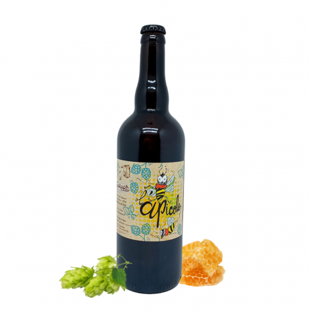 Bière blonde au miel "L'Apicole" - 75 cl