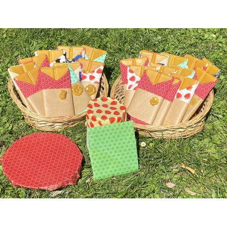 Lot De 3 Bee Wraps Cire D'abeille – Film Alimentaire écologique Réutilisable – Angie Be Green