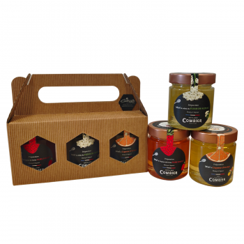 Coffret de Miels Créations Combier  – 3 pots de 250 g